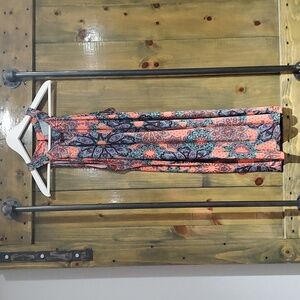SKIES ARE BLUE MULTICOLOR DRESS LARGE SLEEVELESS WEDDING SHOWER GUEST MIDI